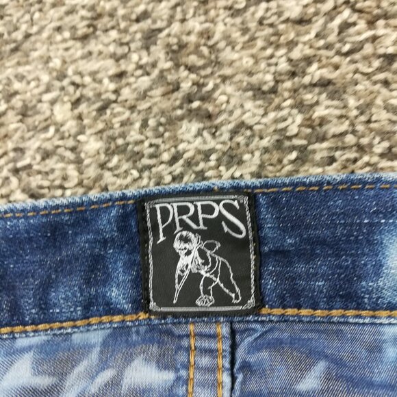 PRPS Jeans Bruised Never Broken Indigo Distressed 42x35 (Fits 44x35) - Picture 5 of 13